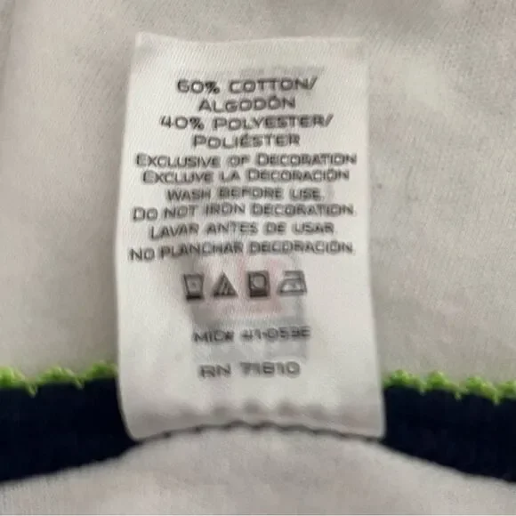 NFL Seattle Seahawks Baby Bodysuit - White and Navy with Green Accents - Picture 4 of 4